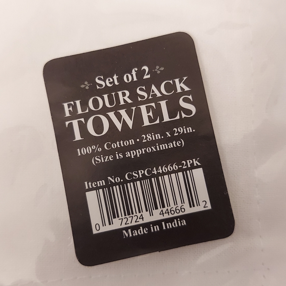 Ten Flour Sack Towels Plain White Dishtowels New in Package - Picture 4 of 9